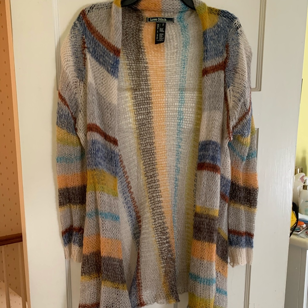 Boho open knit sweater
